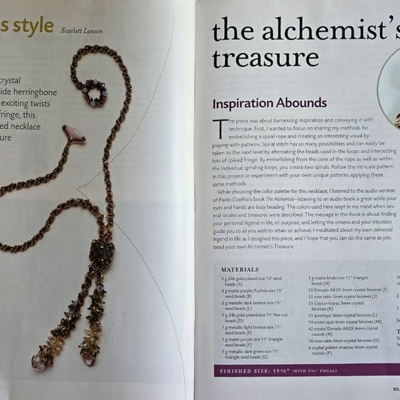 Beadwork Magazine February March 2009 Crystals Galore - Picture 6 of 12